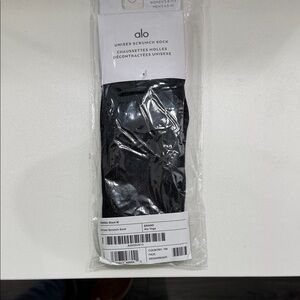 ALO Yoga Black Unisex Scrunch Sock